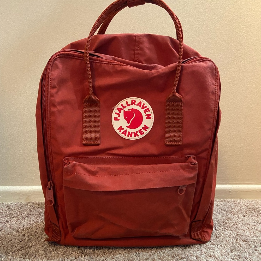 Fjallraven red backpack